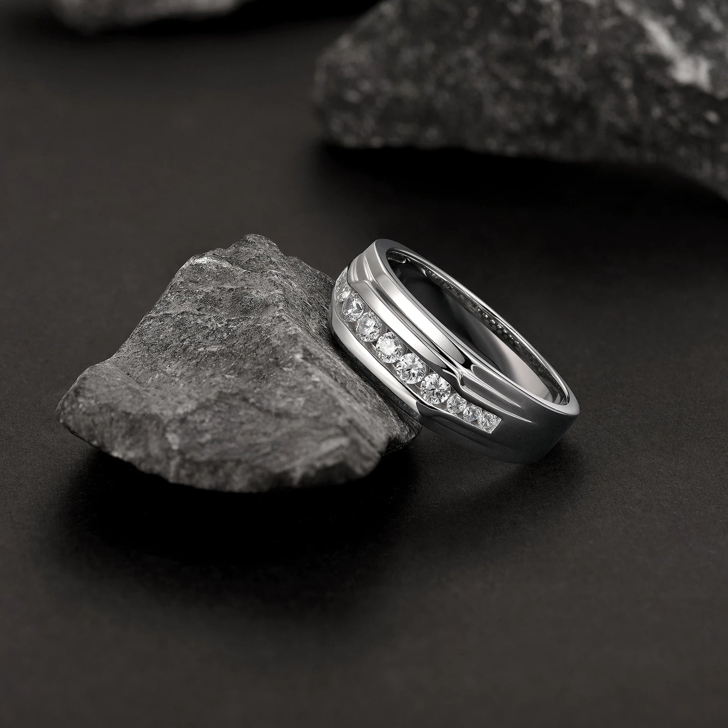 Elegant 925 Sterling Silver Moissanite Engagement Ring