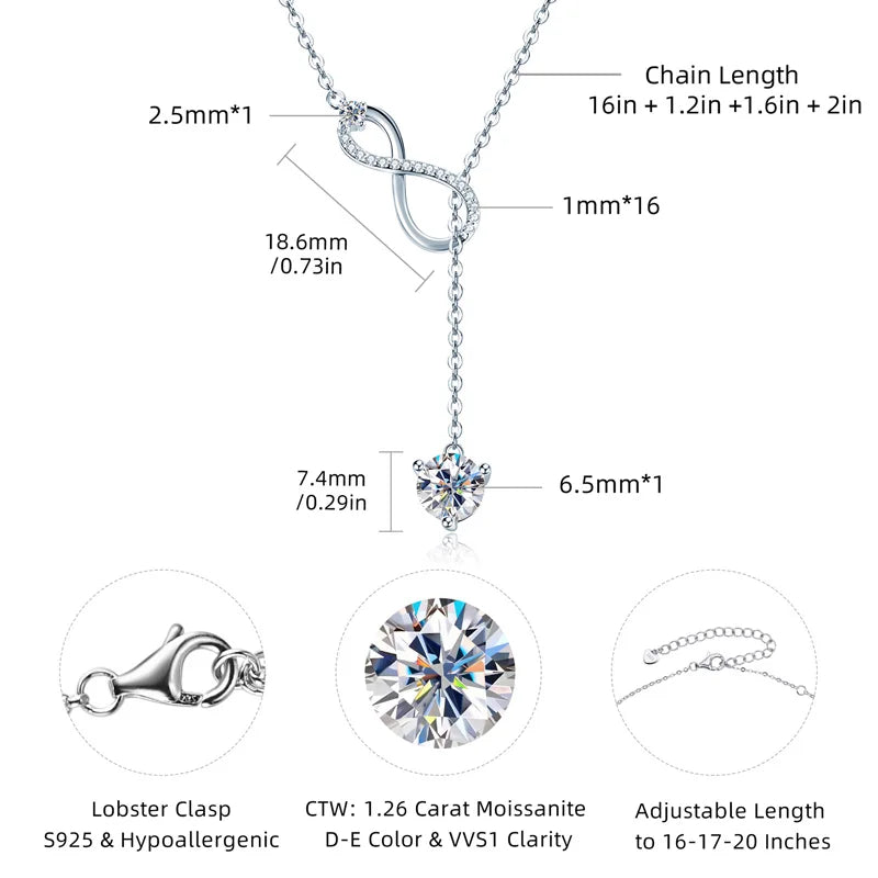 Eternal Infinity Moissanite Necklace