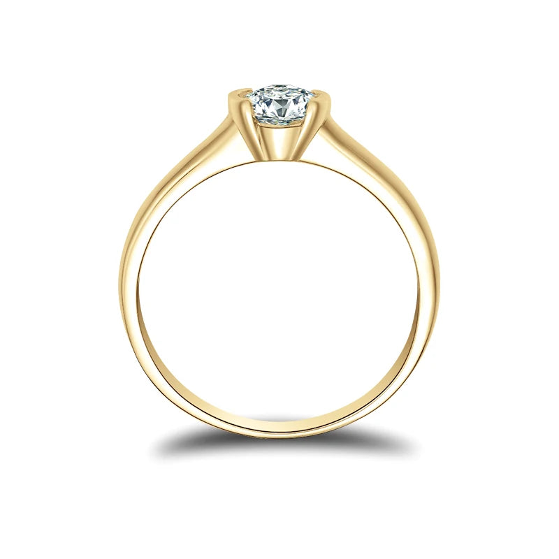 Timeless 0.5CT Pure Gold Engagement Ring