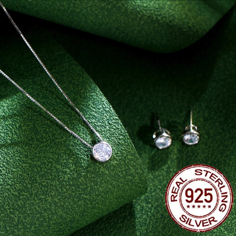 Timeless Beauty Sterling Silver Necklace & Earrings