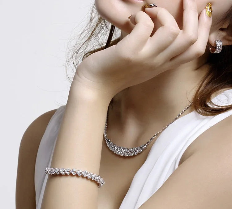 Elegant Solid Silver 925 Moissanite Bracelet