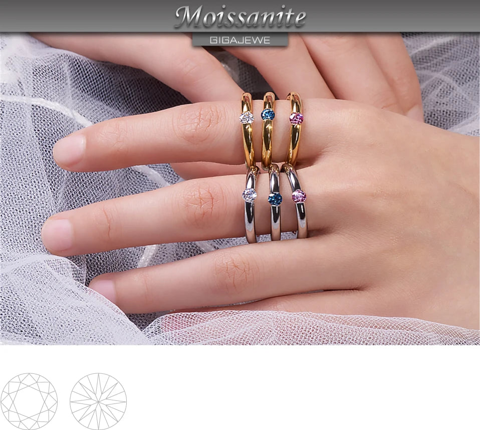 Brilliant Claw Moissanite Ring