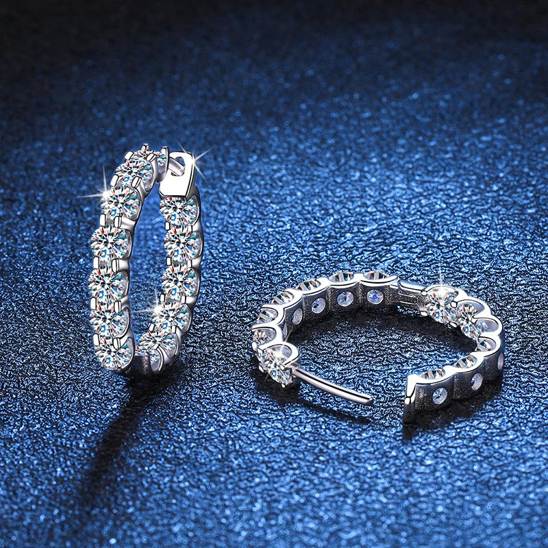 Brilliant Moissanite Wedding Earrings