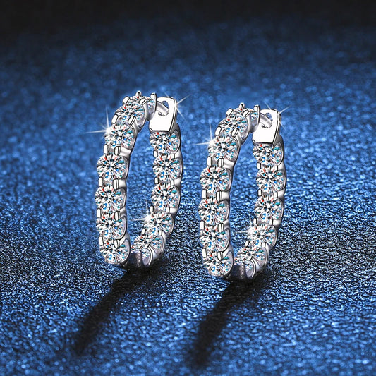 Brilliant Moissanite Wedding Earrings