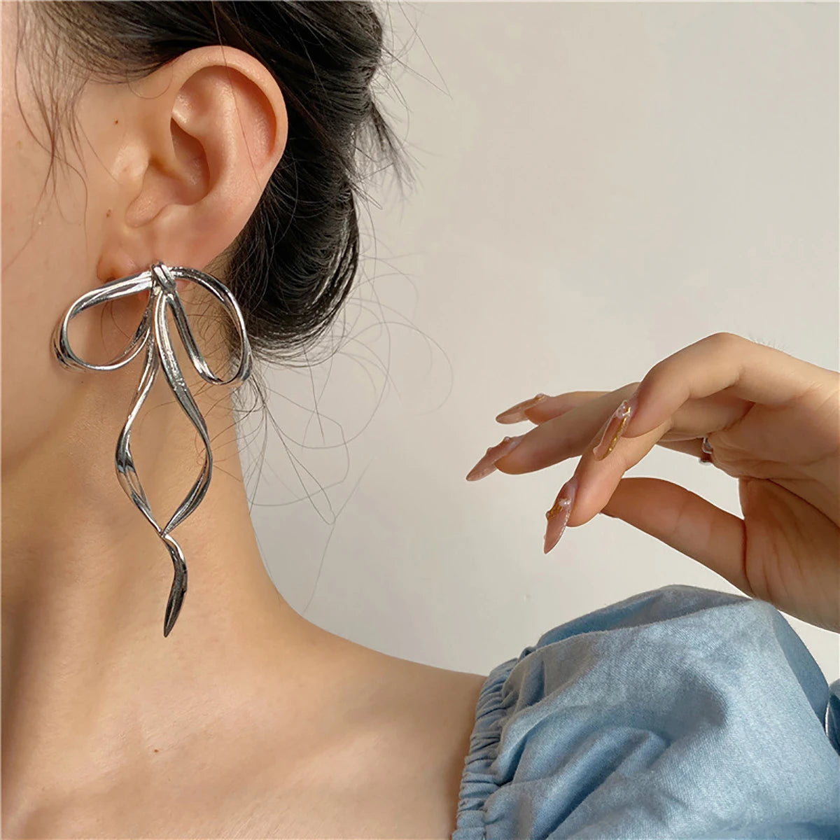 Sophisticated Silver Line Earrings