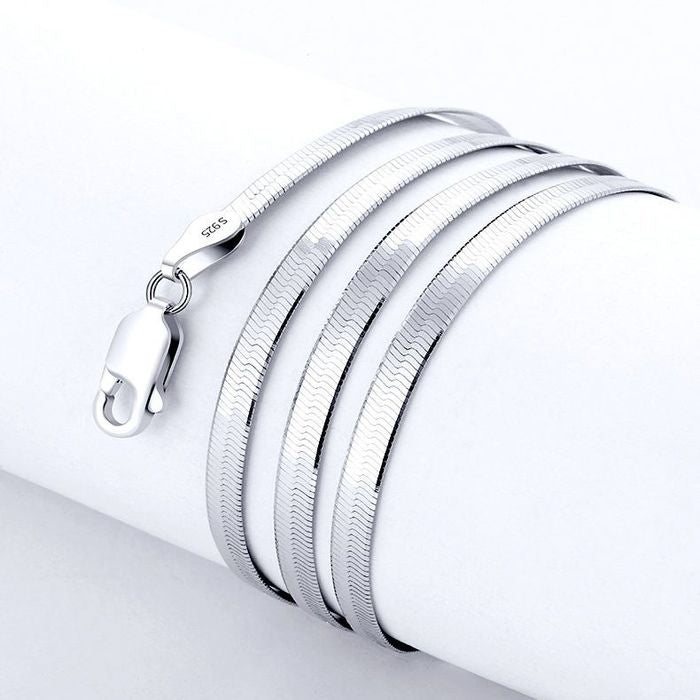 Sleek Elegance Flat Chain Necklace