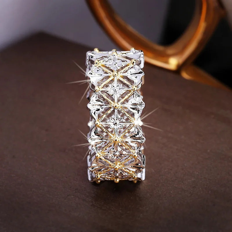 Hollow Diamond Harmony Ring