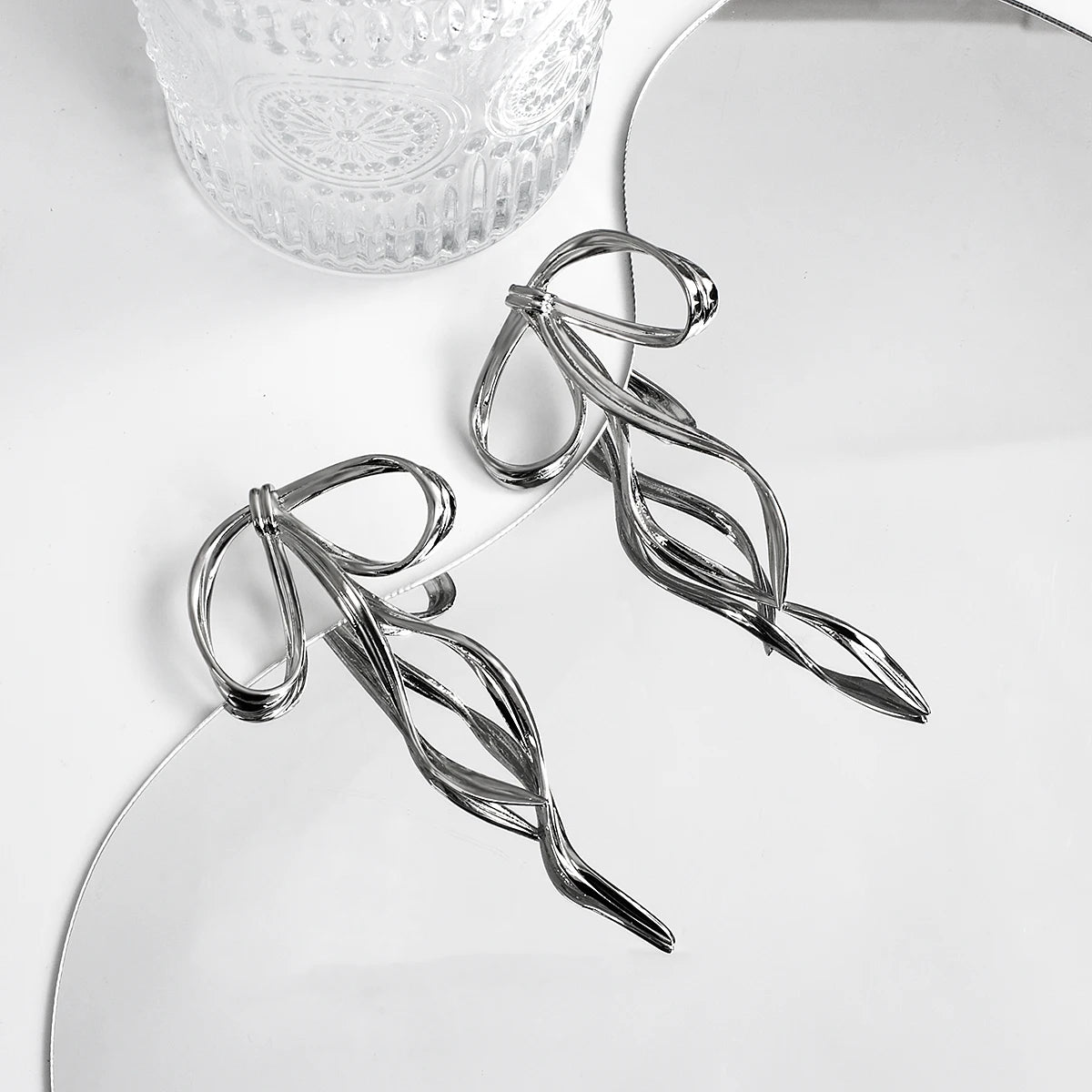 Sophisticated Silver Line Earrings