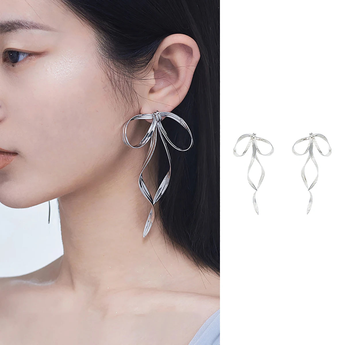 Sophisticated Silver Line Earrings