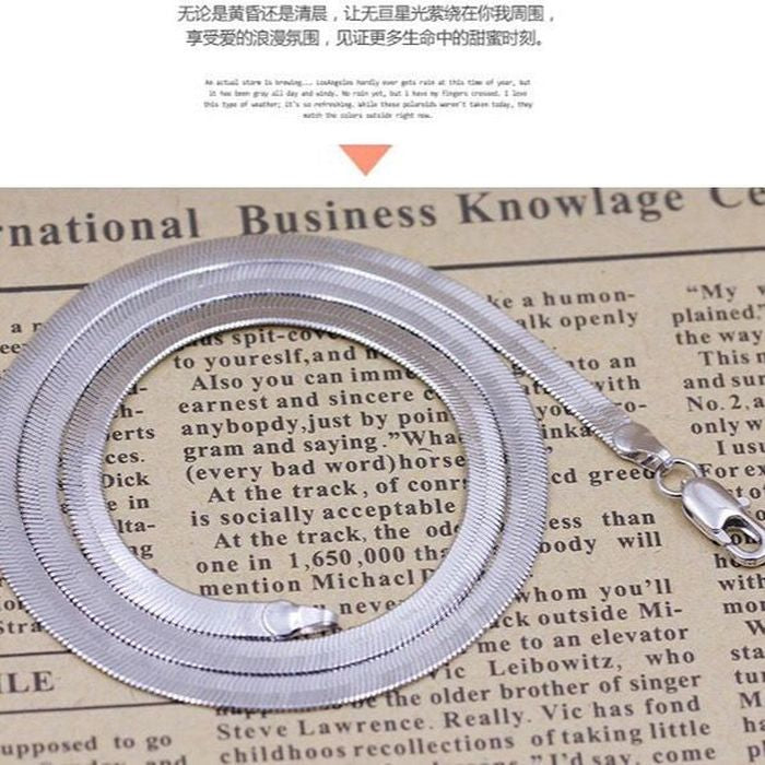 Sleek Elegance Flat Chain Necklace