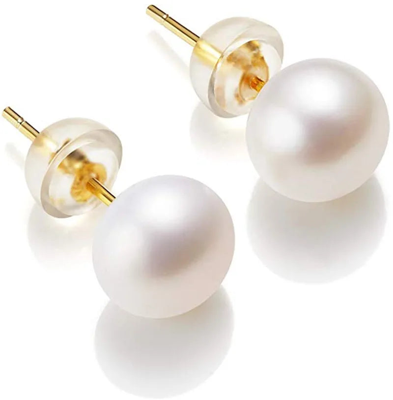 Classic Radiance Pearl Stud Earrings
