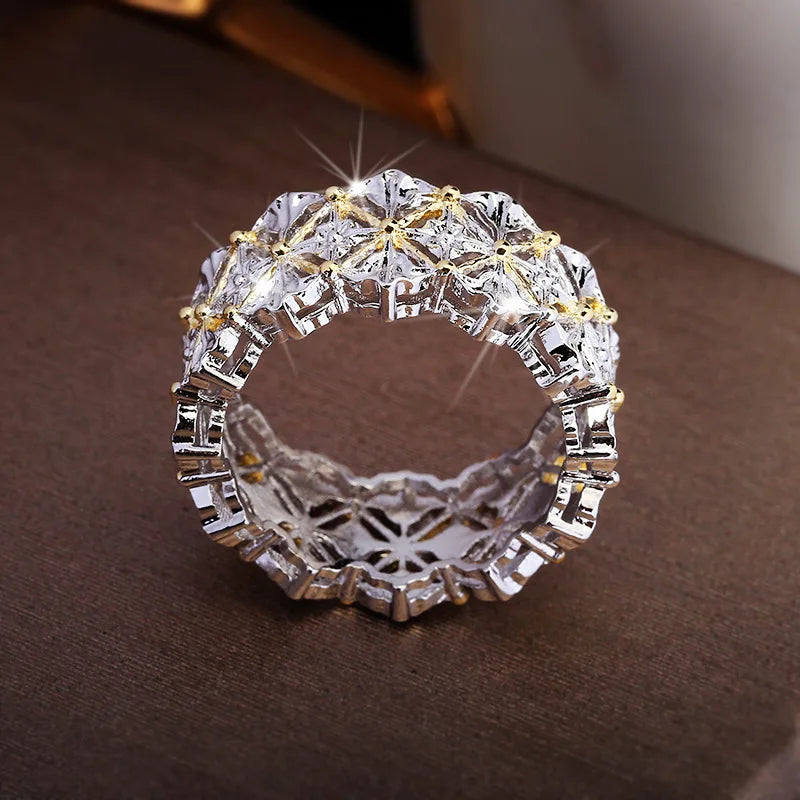 Hollow Diamond Harmony Ring