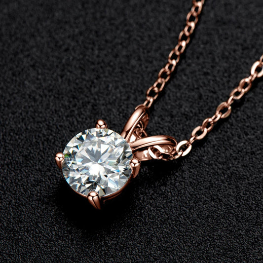 Sparkling D Color Pendant Necklace