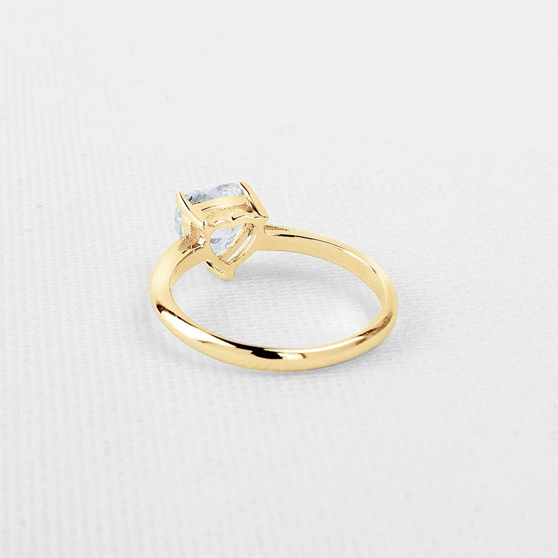 Elegant Couples’ Heart Moissanite Ring