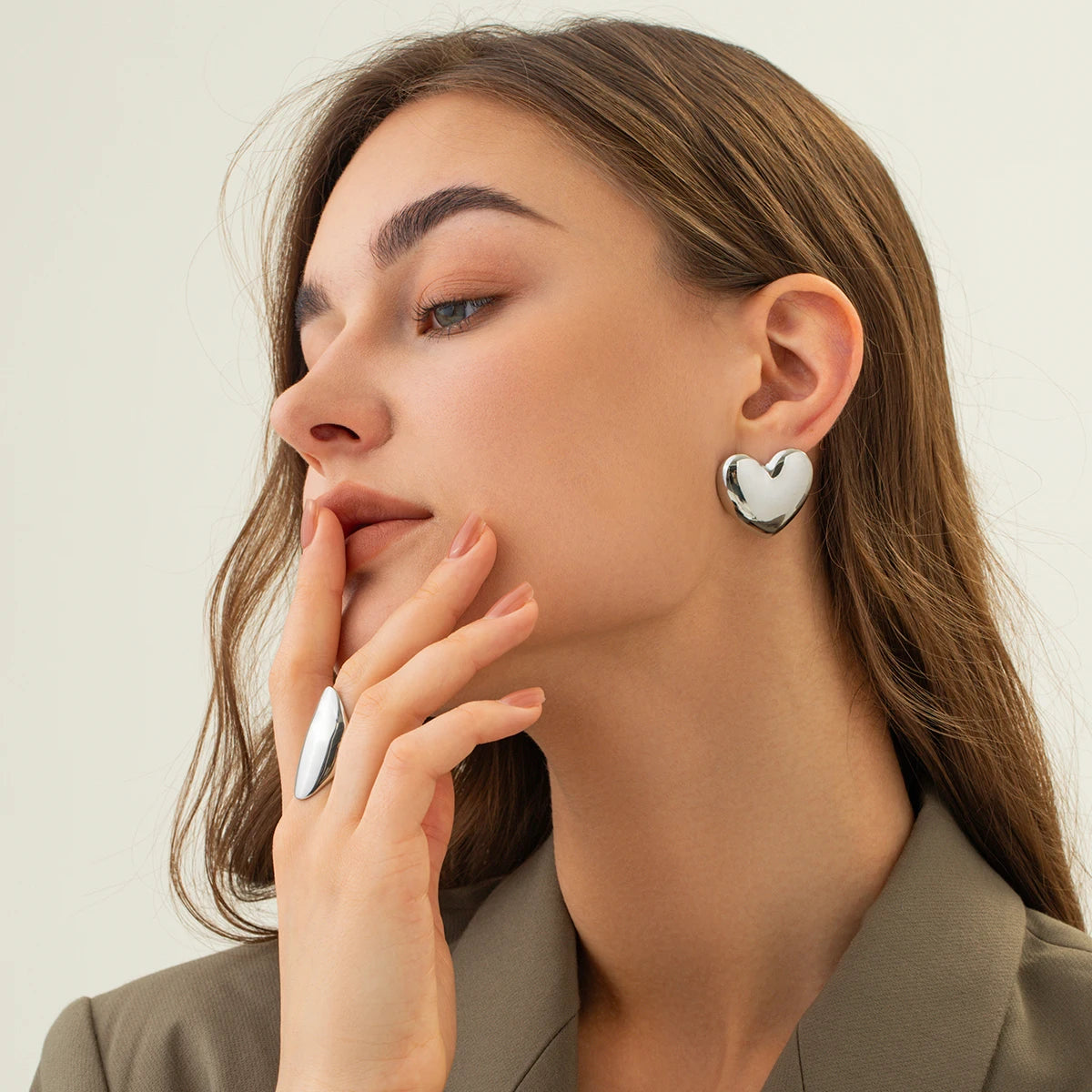 Vintage Charm Heart Earrings