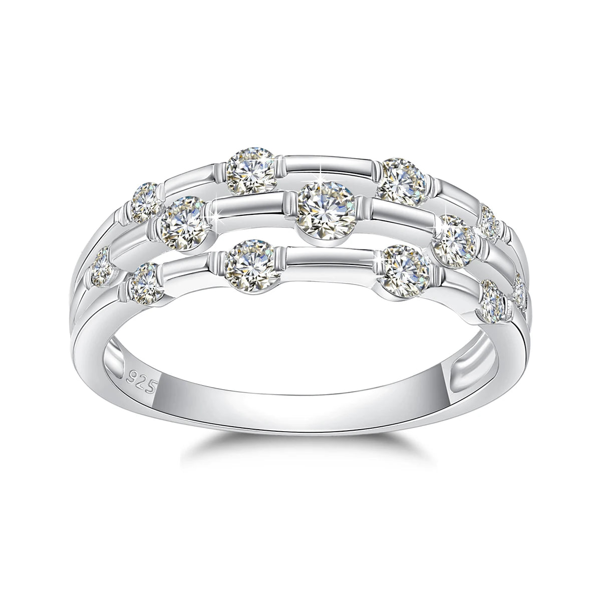 Certified Moissanite Eternity Ring