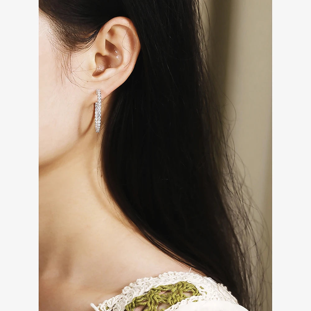 Brilliant Glow Moissanite Hoops