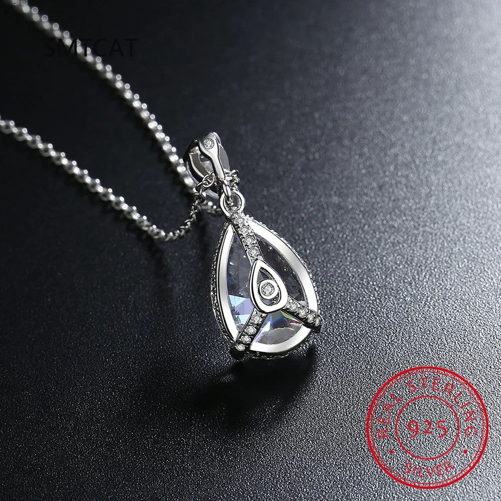 Luxurious 2.5ct Moissanite Teardrop Necklace for Women
