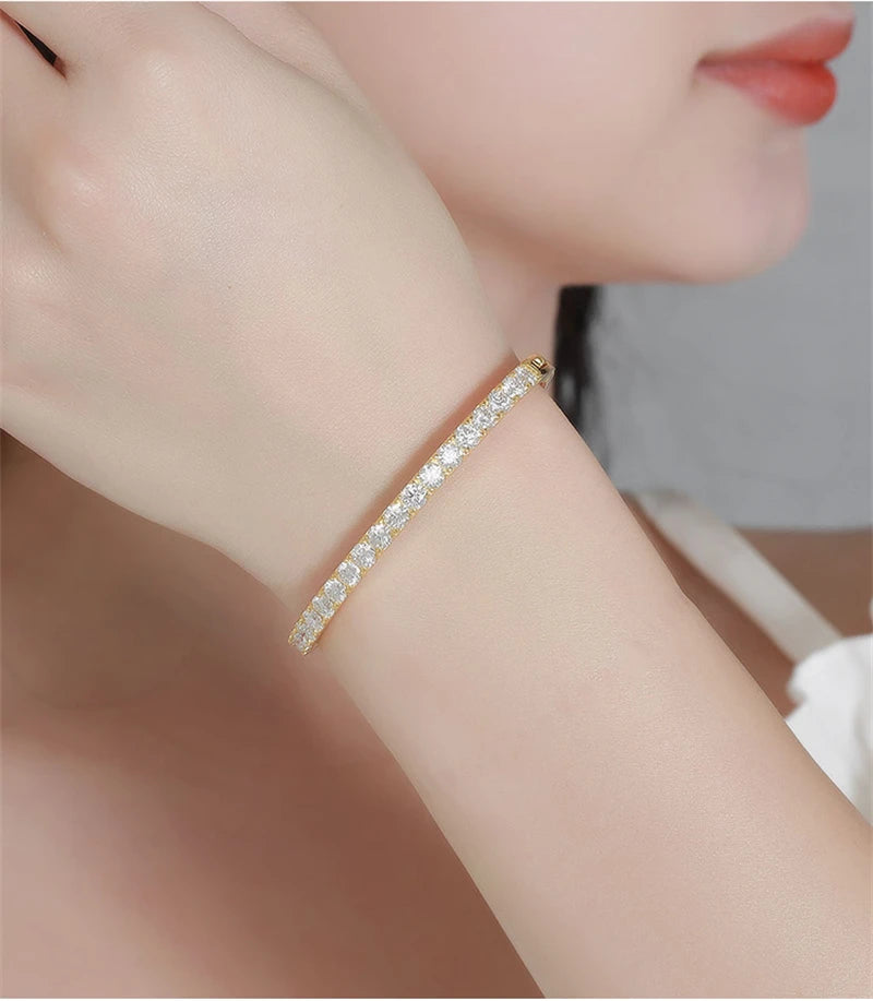 Gilded Grace Moissanite Bracelet