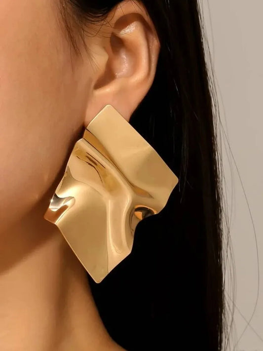 Dramatic Vintage Gold Earrings