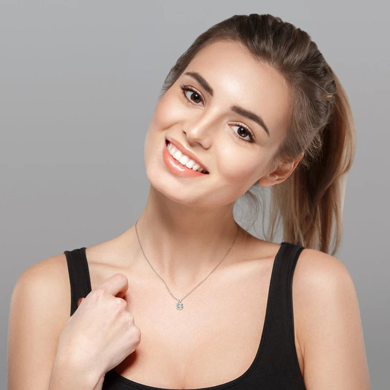 Sparkling D Color Pendant Necklace