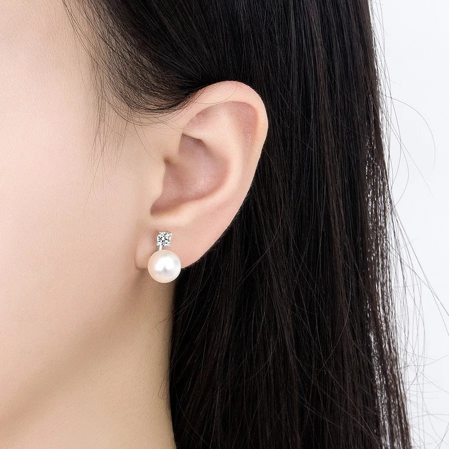 Sophisticated Moissanite Pearl Jewelry Set - Perfect for Weddings