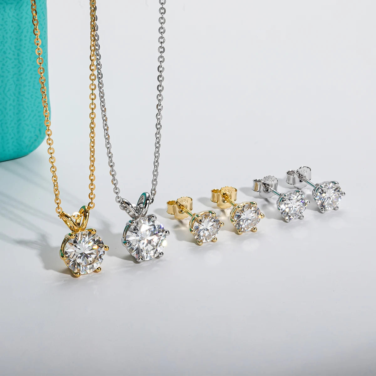 Radiant 3ct Necklace & Earrings