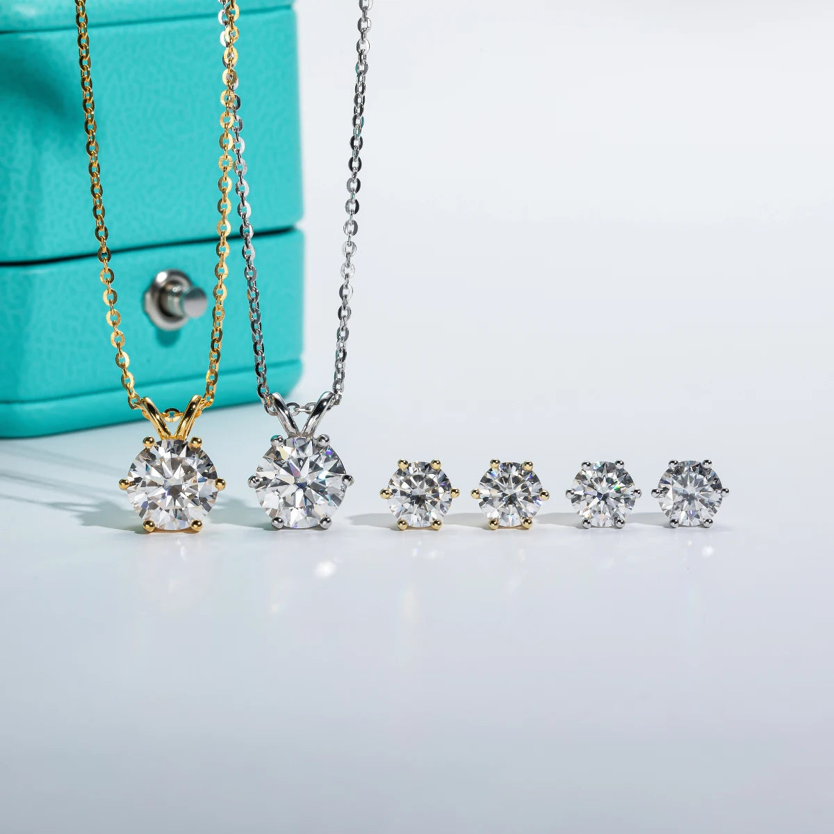 Radiant 3ct Necklace & Earrings