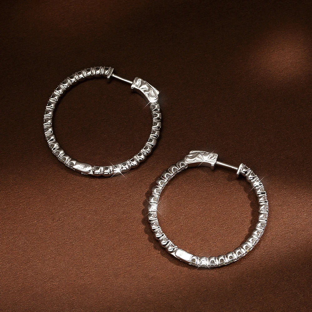 Brilliant Glow Moissanite Hoops