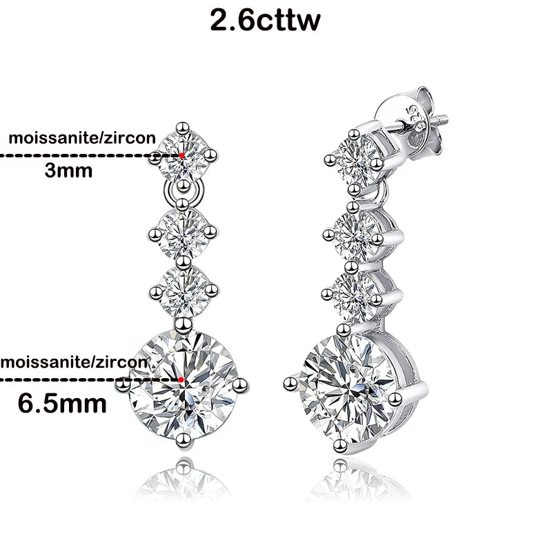Classic Four Claws Moissanite Earrings