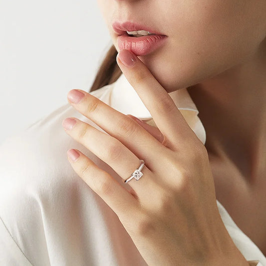 Flawless Moissanite Engagement Ring