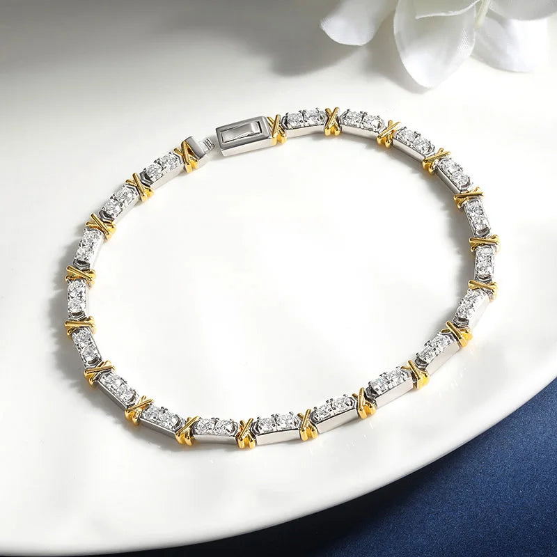 Sleek Radiance Moissanite Bracelet