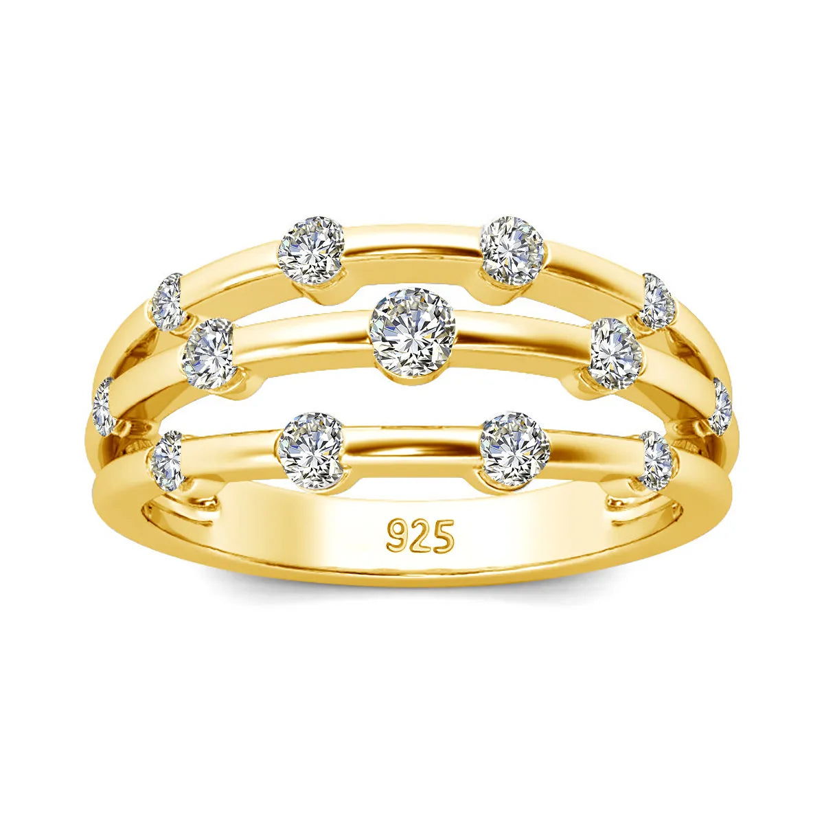 Certified Moissanite Eternity Ring