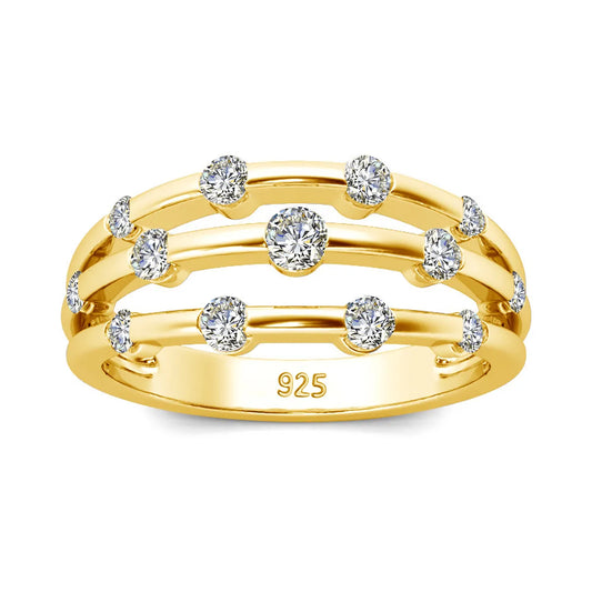 Certified Moissanite Eternity Ring