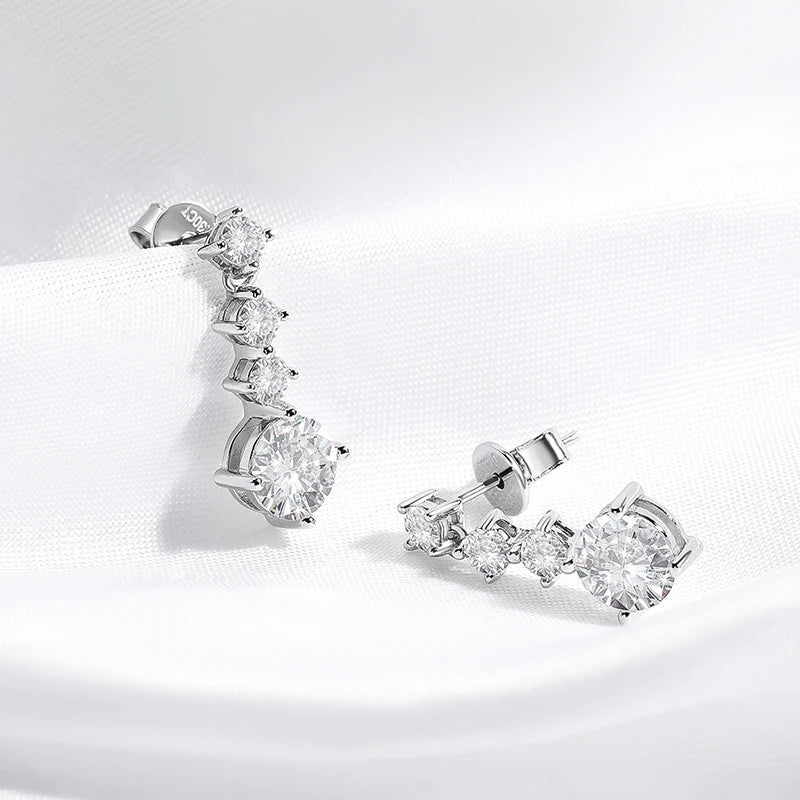 Classic Four Claws Moissanite Earrings