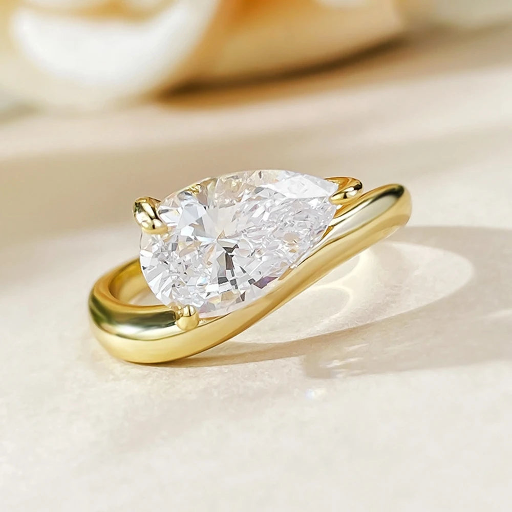 Glamour Pear Cut Statement Ring