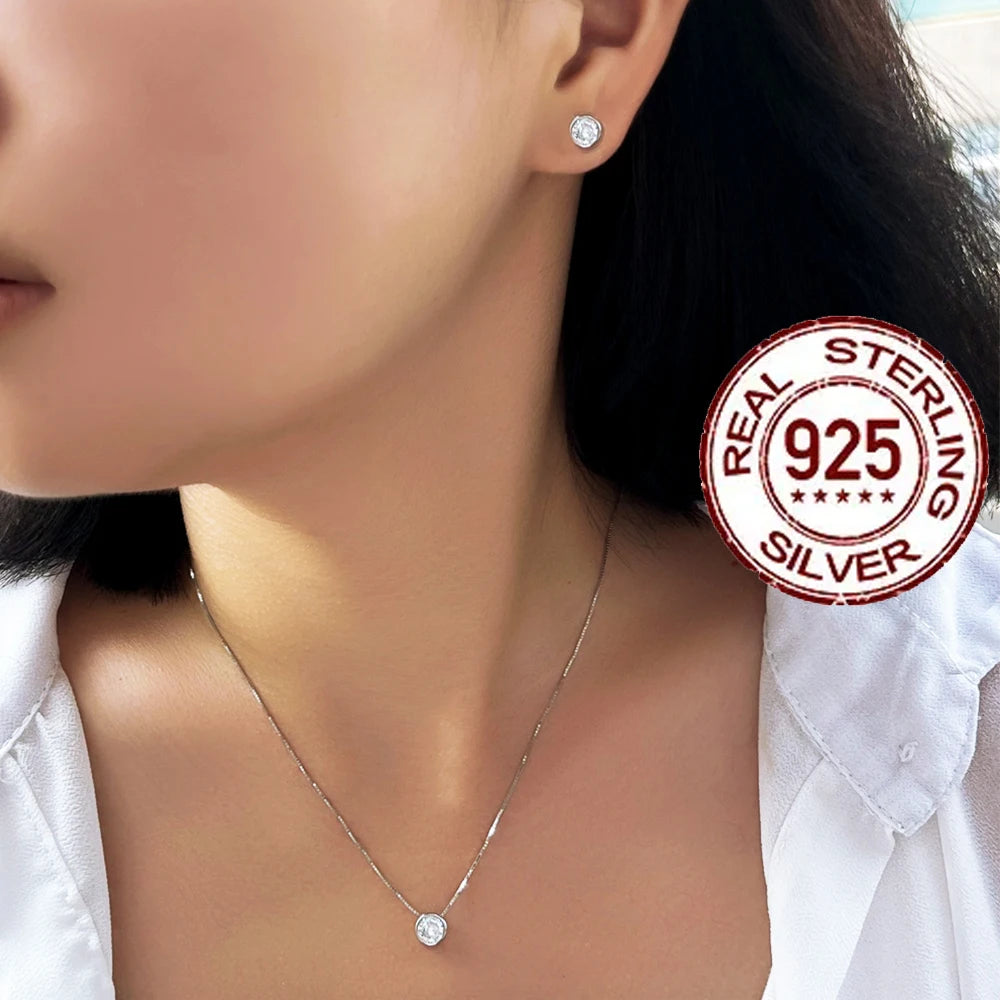 Timeless Beauty Sterling Silver Necklace & Earrings