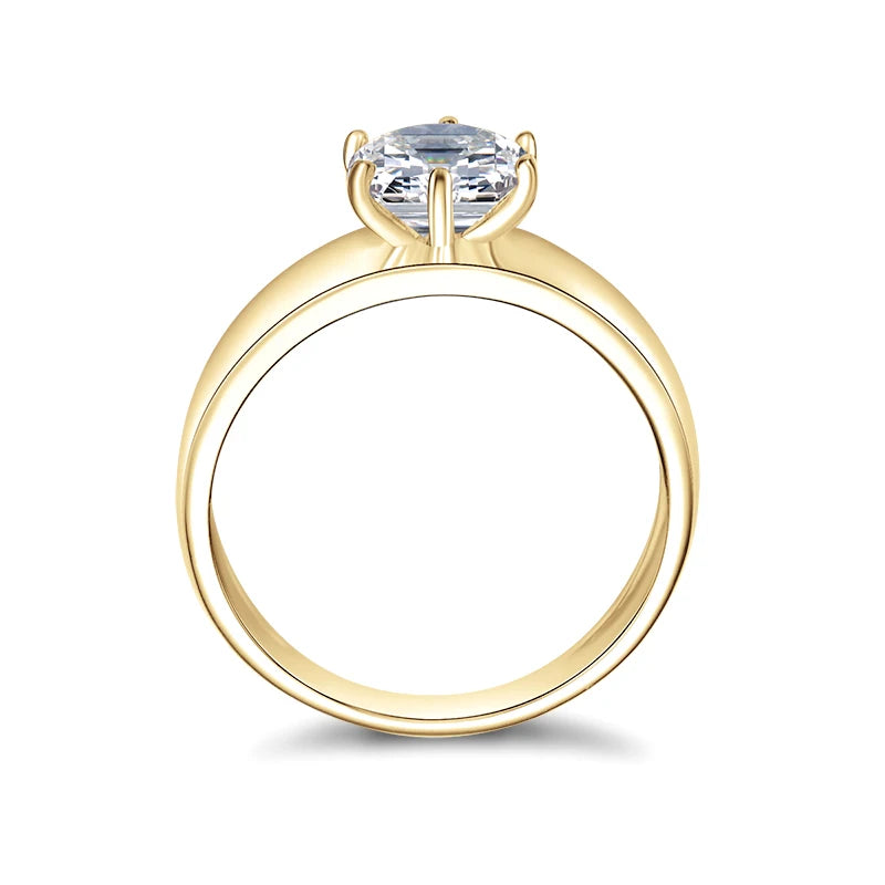 Stunning 10K Gold Moissanite Wedding Ring