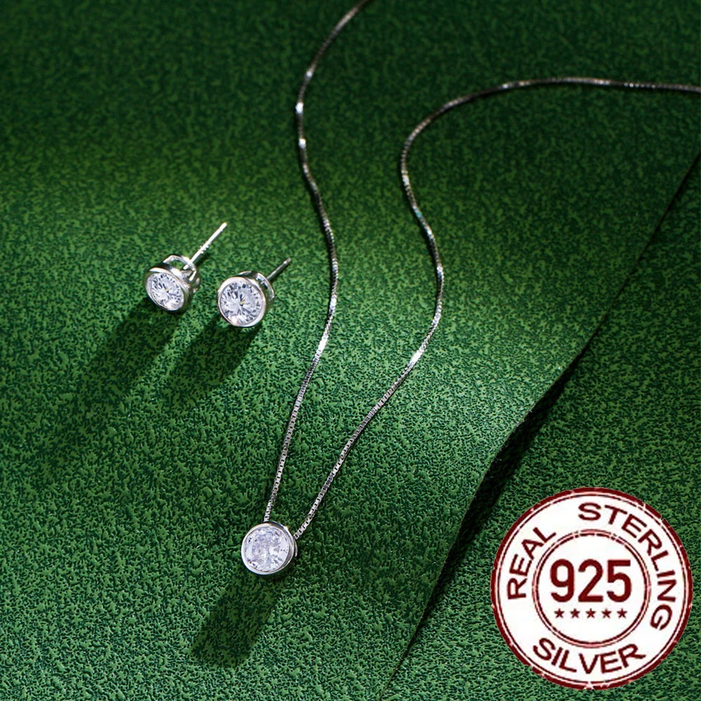 Timeless Beauty Sterling Silver Necklace & Earrings
