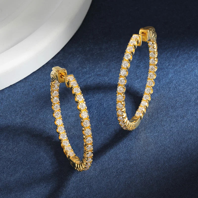 Brilliant Glow Moissanite Hoops