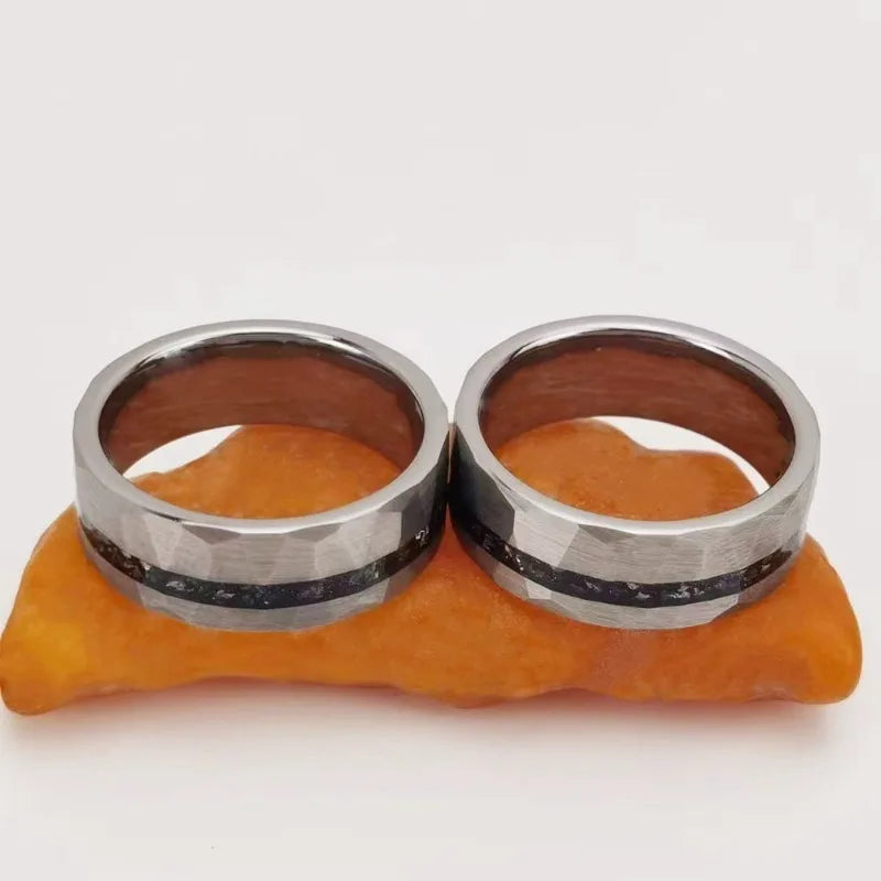Tungsten Carbide Opal Inlay Ring