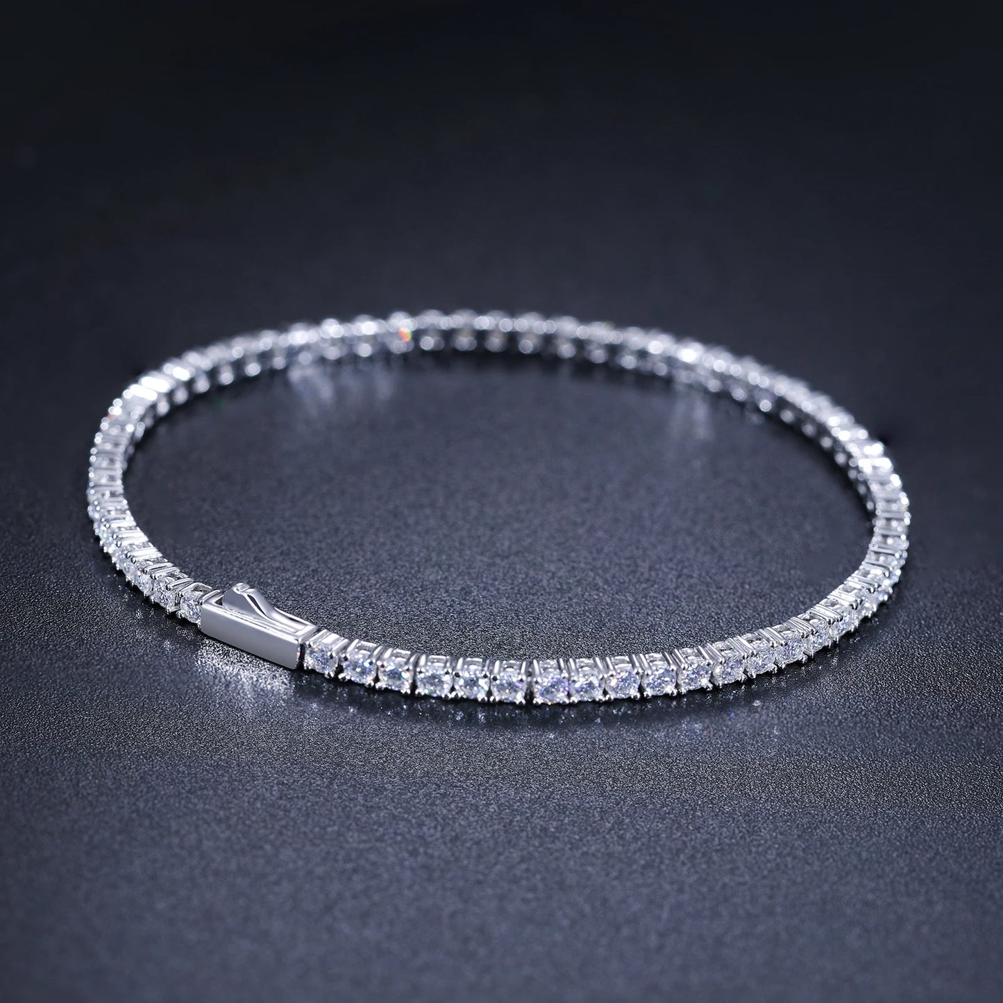 D VVS Moissanite Chain Bracelet - 6/7/8/9 Inch Options