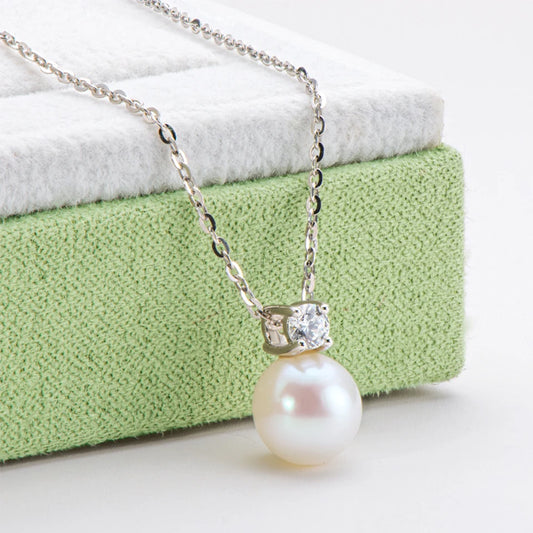 Sophisticated Moissanite Pearl Jewelry Set - Perfect for Weddings
