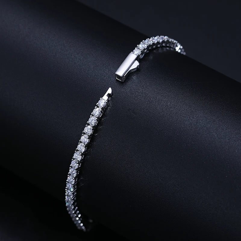 D VVS Moissanite Chain Bracelet - 6/7/8/9 Inch Options