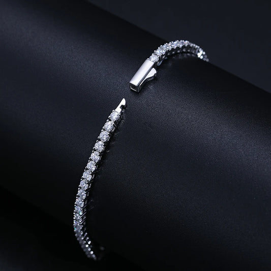 D VVS Moissanite Chain Bracelet - 6/7/8/9 Inch Options