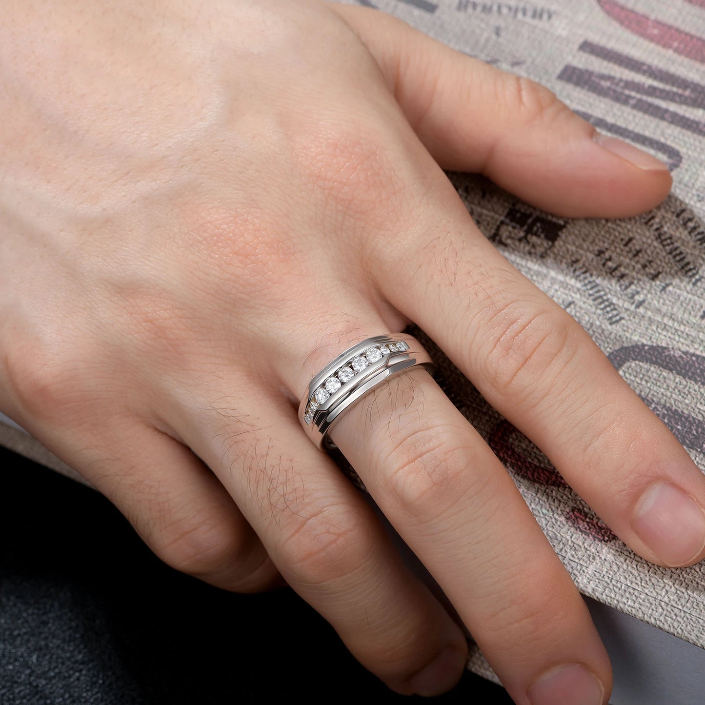 Elegant 925 Sterling Silver Moissanite Engagement Ring