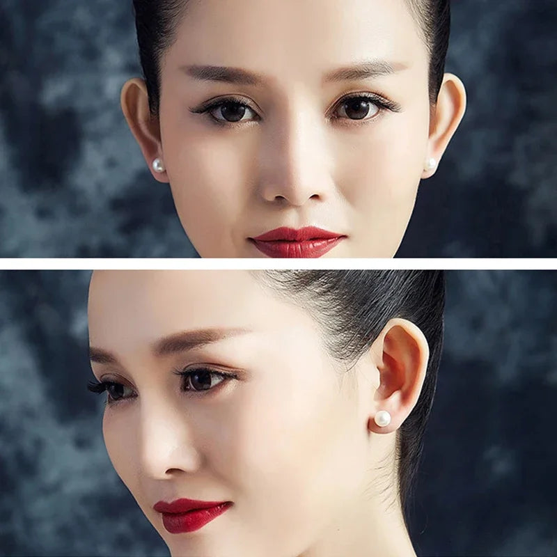 Classic Radiance Pearl Stud Earrings