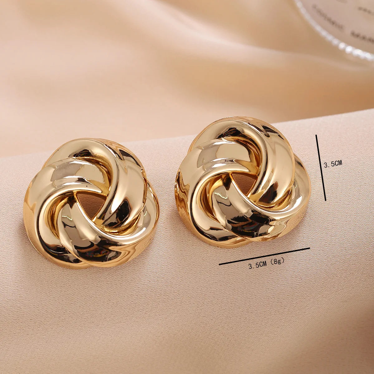 Exaggerated Gold Glamour Earrings