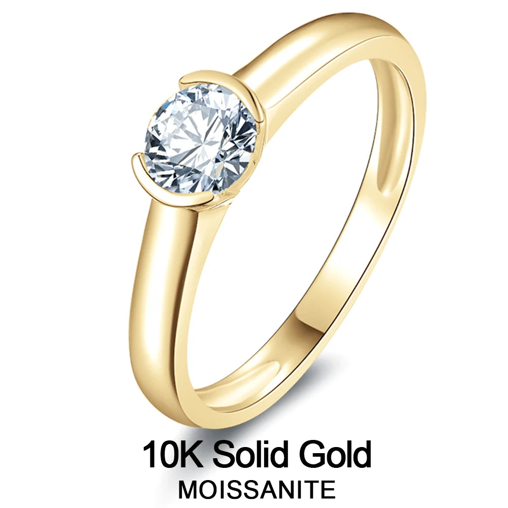 Timeless 0.5CT Pure Gold Engagement Ring