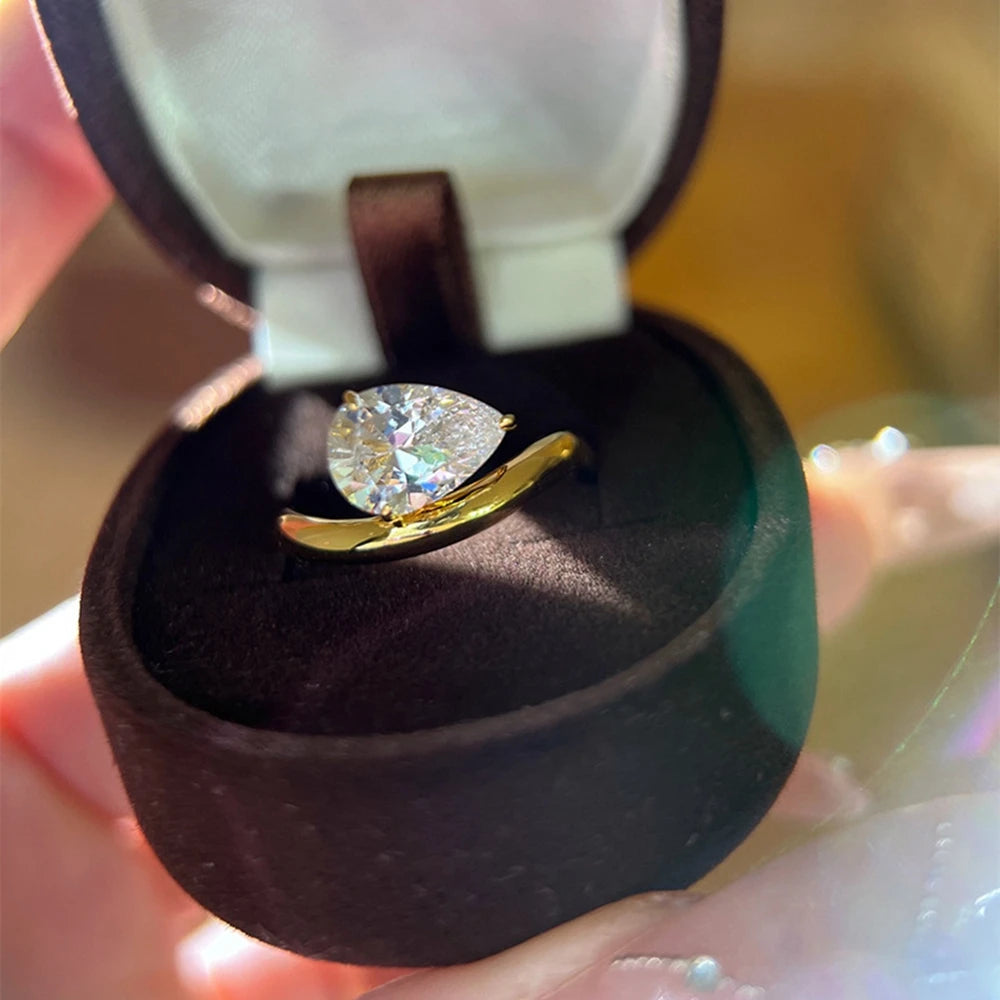 Glamour Pear Cut Statement Ring